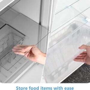 4.5 Cu.Ft Mini Fridge with Freezer, 2 Door Compact Refrigerator, Small Fridge with Adjustable Thermostat Energy Ultra Quiet, Mini Fridge Removable Glass Shelves for Bedroom Office Dorm Grey - Image 6