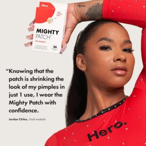 Mighty Patch Original Patch from Hero Cosmetics - #1 Hydrocolloid Acne Pimple Patches for Face, Shrinking Zits & Whiteheads in 1 Use, Nighttime Spot Pimple Stickers for Face, 36 Count - Image 3