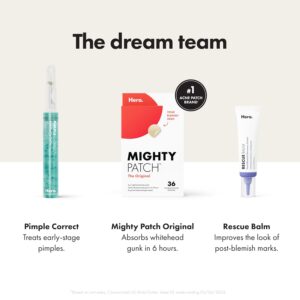 Mighty Patch Original Patch from Hero Cosmetics - #1 Hydrocolloid Acne Pimple Patches for Face, Shrinking Zits & Whiteheads in 1 Use, Nighttime Spot Pimple Stickers for Face, 36 Count - Image 6