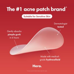 Mighty Patch Original Patch from Hero Cosmetics - #1 Hydrocolloid Acne Pimple Patches for Face, Shrinking Zits & Whiteheads in 1 Use, Nighttime Spot Pimple Stickers for Face, 36 Count - Image 7