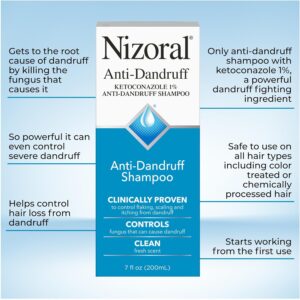 Nizoral Anti-Dandruff Shampoo with 1% Ketoconazole, Fresh Scent, 7 Fl Oz - Image 3