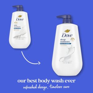 Dove Body Wash Deep Moisture for 24hr Lotion-Soft Skin Moisture Moisturizing Skin Cleanser with No Sulfates No Parabens 30.6 oz - Image 10