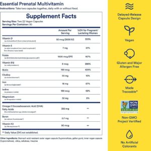Ritual Prenatal Multivitamin For Women - Key Essential Vitamins and Minerals To Support Mom and Baby During Pregnancy* - Folate, Choline, Omega-3 DHA, Iron - Vegan - Citrus - 60 Capsules - 30 Servings - Image 3