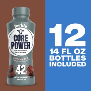 Core Power Elite High Protein Shake, Chocolate, 42g Bottle, 14oz, 12 Pack - Image 6
