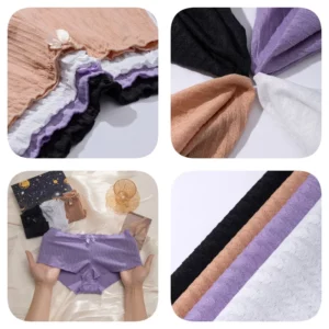 TrowBridge 5PCS Women's Panties Briefs Fashion Wheat Ear Pattern Sexy Lingerie Soft Sweet Bow Breathable Cozy Female Sports Pant - Image 7