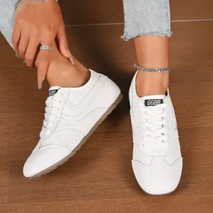 Fashion Training Shoes Women 2026 New Leather Women Sneakers Flat Lace-up Retro Large Size Forrest Gump Casual Shoes Women 230 - Image 5