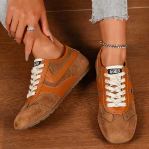 Fashion Training Shoes Women 2026 New Leather Women Sneakers Flat Lace-up Retro Large Size Forrest Gump Casual Shoes Women 230 - Image 7