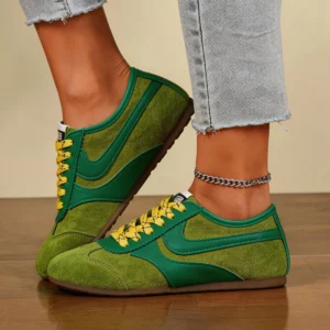Fashion Training Shoes Women 2026 New Leather Women Sneakers Flat Lace-up Retro Large Size Forrest Gump Casual Shoes Women 230 - Image 8