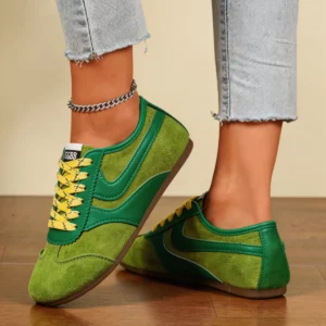 Fashion Training Shoes Women 2026 New Leather Women Sneakers Flat Lace-up Retro Large Size Forrest Gump Casual Shoes Women 230 - Image 9