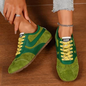 Fashion Training Shoes Women 2026 New Leather Women Sneakers Flat Lace-up Retro Large Size Forrest Gump Casual Shoes Women 230 - Image 10