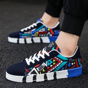 YRZL Skateboard Shoes Men Canvas Sneakers Casual Breathable Walking Shoes Lightweight Flat Shoes for Men Street Trend Sport Shoe - Image 5