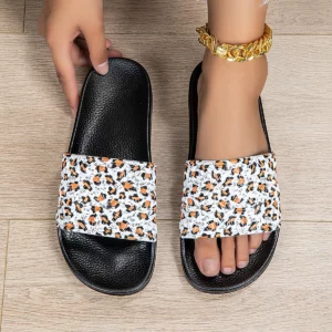 Women's Fashionable Cartoon Print Non-Slip Slip-On Slippers for Home Wear - Image 3