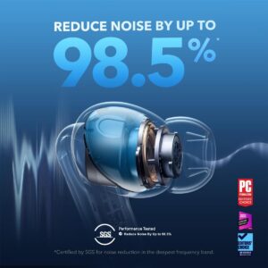 soundcore by Anker Liberty 4 NC Adaptive Noise Cancelling Earbuds, 98.5% Noise Reduction to Ears and Environment, Hi-Res Sound, 50H Battery, Wireless Charging, Bluetooth 5.3 - Image 2