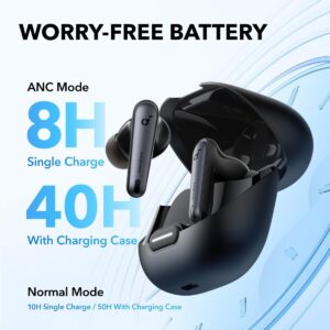 soundcore by Anker Liberty 4 NC Adaptive Noise Cancelling Earbuds, 98.5% Noise Reduction to Ears and Environment, Hi-Res Sound, 50H Battery, Wireless Charging, Bluetooth 5.3 - Image 5