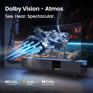 Hisense 100 inch QLED 144Hz Smart TV E8Q-Quantum Dot Colour,Dolby Vision, Dolby Atmos, AI 4K Upscaler, Game Bar, AMD Freesync Premium Pro, Youtube, Netflix, Disney+ 100E8Q (2025 UAE Version) - Image 3