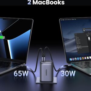 UGREEN Nexode 5-Port 100W USB C Charger, GaN Type-C Fast Wall Charge Plug Laptop Charging Adapter Compatible for MacBook Air, HP/Dell/Lenovo, iPad, iPhone 17/16 Pro Max, Galaxy S25 Ultra - Image 4