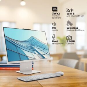 Lenovo IdeaCentre AIO 24IRH9 All-in-One Desktop, 23.8" FHD IPS 100Hz Display, Intel Core i3-1315U, 8GB DDR5 RAM, 512GB SSD, Wireless Keyboard & Mouse, Microsoft 365 Basic + Office Home 2024 - Image 3