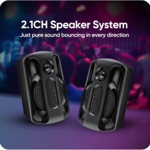 Faster E29 Bluetooth 5.4 Multimedia Speakers, 2.1 Channel Sound System with 45W Subwoofer, RGB Lights, USB, SD Card, AUX, FM, Remote Control, Home Audio, PC Speakers for Entertainment and Gaming - Image 5
