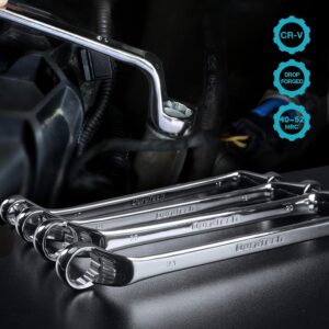 DURATECH Offset Box Wrench Set, Metric, 9-Piece, 6-23mm, 75-Degree, CR-V Steel, Organized in Rolling Pouch - Image 4