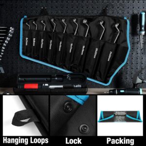 DURATECH Offset Box Wrench Set, Metric, 9-Piece, 6-23mm, 75-Degree, CR-V Steel, Organized in Rolling Pouch - Image 5