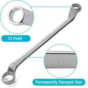 DURATECH Offset Box Wrench Set, Metric, 9-Piece, 6-23mm, 75-Degree, CR-V Steel, Organized in Rolling Pouch - Image 6