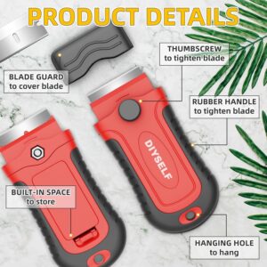 DIYSELF 1 Pack Razor Blade Scraper with 15 Extra Blades, Scraper Tool for Cleaning Window, Paint, Cooktop, Oven, Glass Stove Top Scraper, Razor Scraper with Buit-In Blade Storage - Image 6