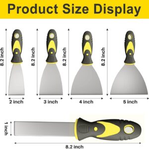5Pcs Putty Knife, Set, 1" 2" 3" 4" 5" Scraper, Spackle Knife, Paint Scraper, Scraper Tool, No Rusting, Perfect For Repairing Drywall, Removing Wallpaper, Mud, Plaster Scraping - Image 2
