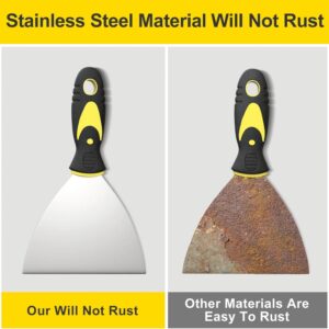 5Pcs Putty Knife, Set, 1" 2" 3" 4" 5" Scraper, Spackle Knife, Paint Scraper, Scraper Tool, No Rusting, Perfect For Repairing Drywall, Removing Wallpaper, Mud, Plaster Scraping - Image 3