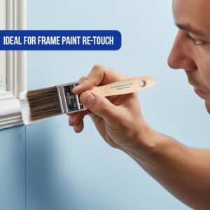 Pro Grade Paint Brushes, 5-Piece Paint Brush Set, Flat & Angle Brushes for Walls, Trim, Cabinets, Interior & Exterior Latex and Oil Paints, Stains - Image 5