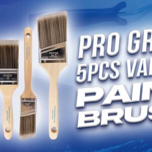 Pro Grade Paint Brushes, 5-Piece Paint Brush Set, Flat & Angle Brushes for Walls, Trim, Cabinets, Interior & Exterior Latex and Oil Paints, Stains - Image 9
