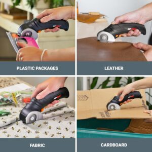 WORX ZipSnip Cordless Electric Scissors, 4V Rechargeable Power Cutter for Cardboard, Fabric, Plastic & Leather, Lightweight One-Handed Use for DIY, Home & Crafts, WX082L.2 - Image 4