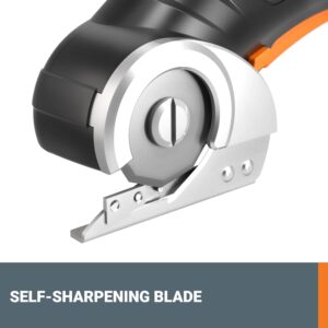 WORX ZipSnip Cordless Electric Scissors, 4V Rechargeable Power Cutter for Cardboard, Fabric, Plastic & Leather, Lightweight One-Handed Use for DIY, Home & Crafts, WX082L.2 - Image 5