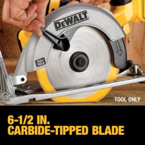 DEWALT 20V MAX Circular Saw, Cordless Sidewinder Style Portable, 6-1/2-Inch Blade, 5150 RPM, 0-50 Degree Bevel Capability, Battery Not Included (DCS391B) - Image 9