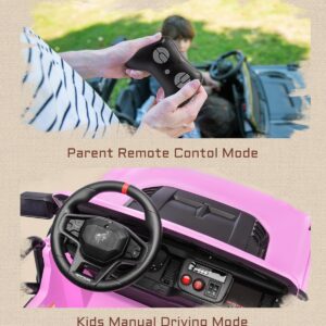 First Ride On 24V Ride on Toys for Big Kids, Licensed Ford Bronco Raptor 2 Seater Ride on Cars with Remote Control, Ride on Truck w/ 4-Wheeler Suspension, 3 Speeds, Led Lights, Bluetooth (24V, Pink) | First Ride On - Image 5