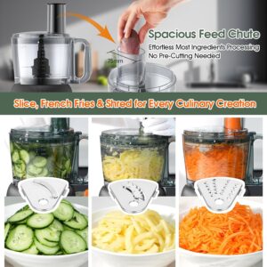 Food Processor and Blender Combo, 88 oz Food Chopper for Meat, Vegetable and Dough, 70 oz 700W Glass Jar Blender with 2 Speeds and Pulse for Smoothie, Nutrient Extractions, and More - Image 8