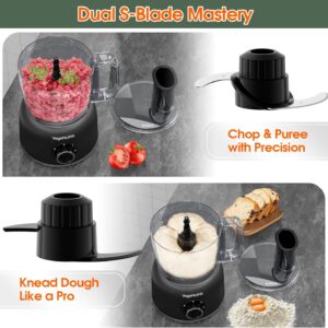 Food Processor and Blender Combo, 88 oz Food Chopper for Meat, Vegetable and Dough, 70 oz 700W Glass Jar Blender with 2 Speeds and Pulse for Smoothie, Nutrient Extractions, and More - Image 7
