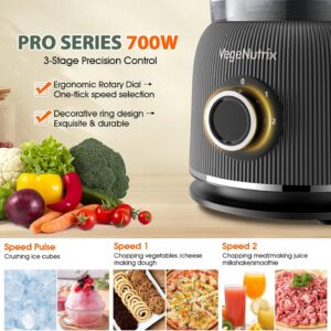 Food Processor and Blender Combo, 88 oz Food Chopper for Meat, Vegetable and Dough, 70 oz 700W Glass Jar Blender with 2 Speeds and Pulse for Smoothie, Nutrient Extractions, and More - Image 6