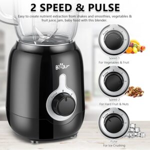 Bear Blender, 2025 New 700W Smoothie Countertop Blender with 40oz Cup for Shakes and Smoothies, 3-Speed for Crushing Ice, Puree and Frozen Fruit with Autonomous Clean - Image 2