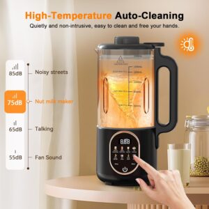 50oz Nut Milk Maker Machine, 10 in 1 Automatic Plant Based Milk Maker for Homemade Oat, Coconut, Chowder, Juice, Soy Milk with 20 Blades,Delay Start, Boil Water, Keep Warm & Auto Clean - Image 6