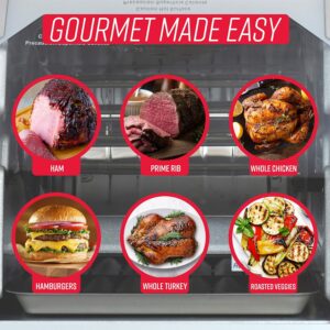 Ronco Digital Rotisserie Oven, Platinum Digital Design, Large Capacity (12lbs) Countertop Oven, Multi-Purpose Basket for Versatile Cooking - Image 6