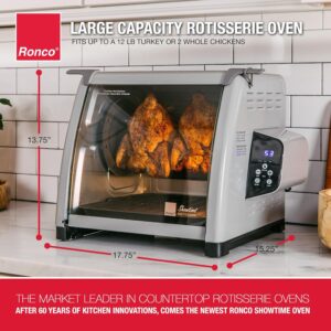 Ronco 6000 Platinum Series Rotisserie Oven, Digital Display, 12-Pound Capacity, Auto Shutoff, Includes Rotisserie Spit, Multi-Purpose Basket, 3 Cooking Functions: Rotisserie, Sear and No Heat Rotation - Image 2