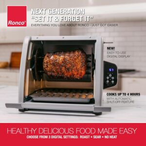 Ronco 6000 Platinum Series Rotisserie Oven, Digital Display, 12-Pound Capacity, Auto Shutoff, Includes Rotisserie Spit, Multi-Purpose Basket, 3 Cooking Functions: Rotisserie, Sear and No Heat Rotation - Image 3