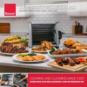 Ronco 6000 Platinum Series Rotisserie Oven, Digital Display, 12-Pound Capacity, Auto Shutoff, Includes Rotisserie Spit, Multi-Purpose Basket, 3 Cooking Functions: Rotisserie, Sear and No Heat Rotation - Image 5