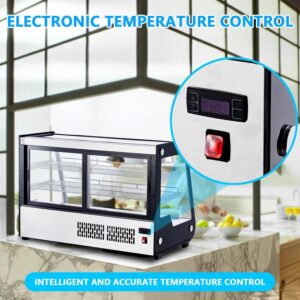 Commercial Display Refrigerator 6.5 Cu Ft, Countertop Refrigerated Display Case with LED Lighting for Bakery, Cafe, 110V/176W - Image 5