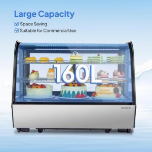ROVSUN 5.7 Cu.Ft Commercial Refrigerator ETL NSF Certified, Refrigerated Display Case Countertop Display Refrigerator w/LED Air-cooling Automatic Defrost Rear Doors for Cafe Restaurant - Image 4