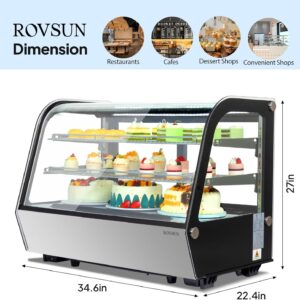 ROVSUN 5.7 Cu.Ft Commercial Refrigerator ETL NSF Certified, Refrigerated Display Case Countertop Display Refrigerator w/LED Air-cooling Automatic Defrost Rear Doors for Cafe Restaurant - Image 7