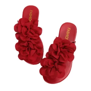 New flat clip sandals for women with bohemian style floral fashion, one line beach silppers - Image 5