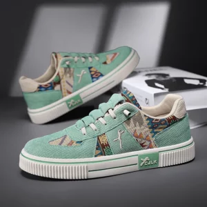 Mens Casual Sports Shoes New Outdoor High Quality Thick Sole Fashion Canvas Shoe Comfortable Breathable Luxury Men's Board Shoes - Image 1