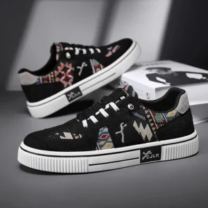 Mens Casual Sports Shoes New Outdoor High Quality Thick Sole Fashion Canvas Shoe Comfortable Breathable Luxury Men's Board Shoes - Image 3