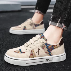Mens Casual Sports Shoes New Outdoor High Quality Thick Sole Fashion Canvas Shoe Comfortable Breathable Luxury Men's Board Shoes - Image 4